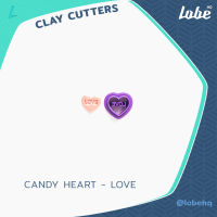 Candy Heart Love (Size 15) Clay Cutter/ Clay Tools/  Polymer Clay Cutter/ แม่พิมพ์กดดินโพลิเมอร์ทำต่างหูรูปทรงแคนดี้ฮาร์ท Love