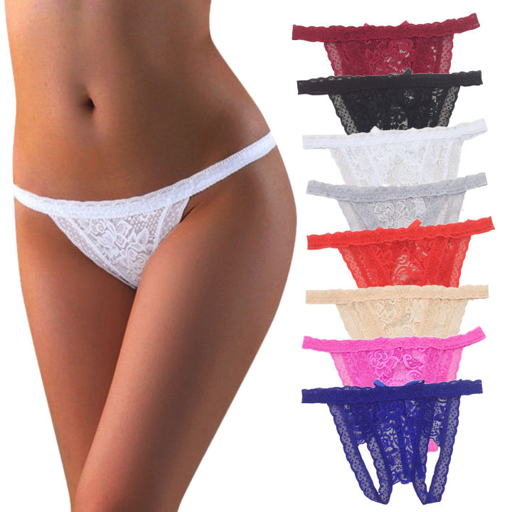 Lace Women Underpant Sexy Sensuality Hollow Crotchless Underwear
