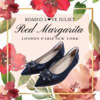 Red Margarita รุ่น  หนังแกะ รุ่น HEART DIAMOND NEW YORK BALLET สีแบล็ค สูง 1.5เซ็น ส้นคอมฟอร์ตนุ่ม