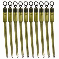 [HUYE Outdoor Store] 10Pcs ปลาคาร์พตกปลา Connector หมุน PVA Tube กระเป๋า Stems Solid กระเป๋า Stems ตะกั่วใส่ End Terminal Tackle Mash