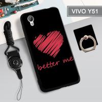 เคสซิลิโคนนิ่มสำหรับ VIVO Y51เคสโทรศัพท์กล่องคลุมทั้งหมดทาสีป้องกันการตกฝาครอบโทรศัพท์กันรอยขีดข่วนสำหรับ VIVO Y51แถมฟรีห่วงยืนที่วางและสตริง