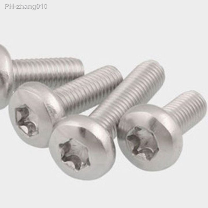 10pcs-lot-m4-m5-m6-m8-six-lobe-torx-pan-round-head-screw-bolts-gb2672-10-40mm-length-a2-304-stainless-steel