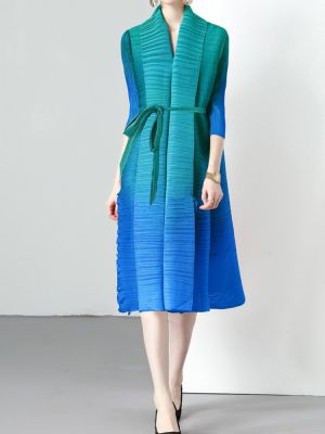 XITAO Dress Loose Temperament Women Folds Lace-up Dress