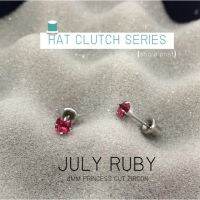 (สำหรับเจาะ)แป้นหมวก สแตนเลสเกรดการแพทย์ July Ruby แพคเกจปลอดเชื้อ ปลอดภัย100%_HC407