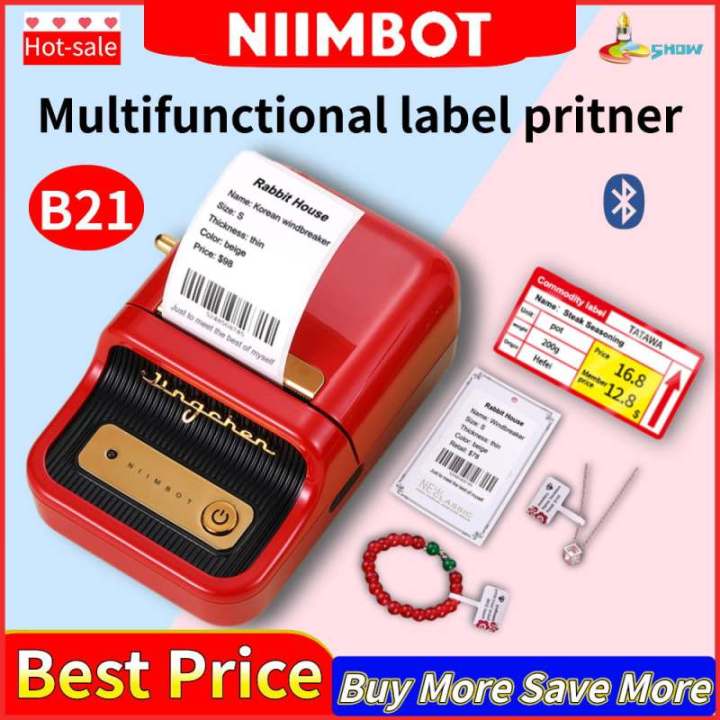 NIIMBOT Label Printer Portable Wireless BT Thermal Label Maker Sticker  Printer with RFID Recognition Great for Supermarket Clothing Jewelry Retail  Store Home Labeling Barcodes Price Name Printing 