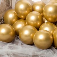 Cheapest# 12inch Big Balloon Metal Wedding Baloon Birthday Party Decoration Helium Balloonballoon Set colour:golden5pcs【Ready Stock】