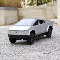 1:32 Tesla Cybertruck Pickup Alloy Diecasts &amp; Toy Vehicles Metal Toy Car Model Sound and light Collection Kids Toy