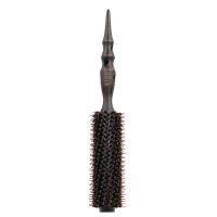 IRUI 1pc Round Brush Natural Bristle Roller Comb With Non-slip Wood Handle Round Comb for Hair Styling