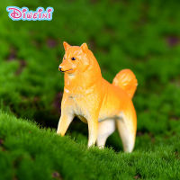 Golden Dog รุ่นการ์ตูนสัตว์ของเล่น Miniature Figurine เด็กตกแต่งบ้าน PVC CRAFT ของเล่นสร้างสรรค์ Micro Landscape Decoration