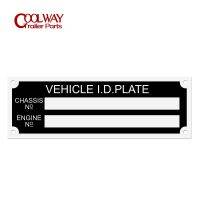 Blank or Engraved Aluminum Trailer Vehicle ID Tag Plant VIN Chassis Plates Car Motorbike Caravan RV Parts Camper Accessories  Power Points  Switches S