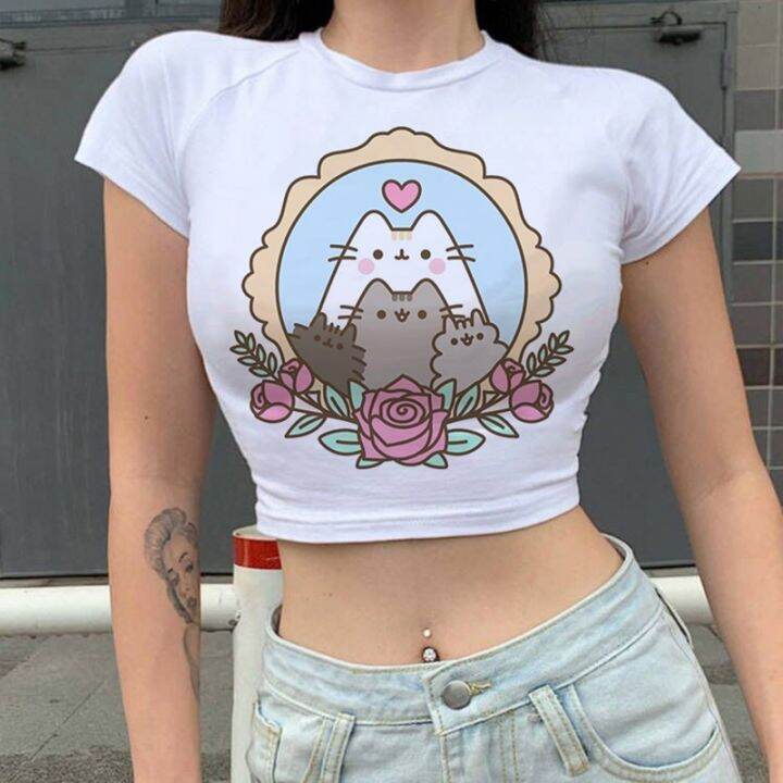 t-shirt-kawaii-ulzzang-tumblr-grunge-tee-cartoon-t-shirt-female-crop-top