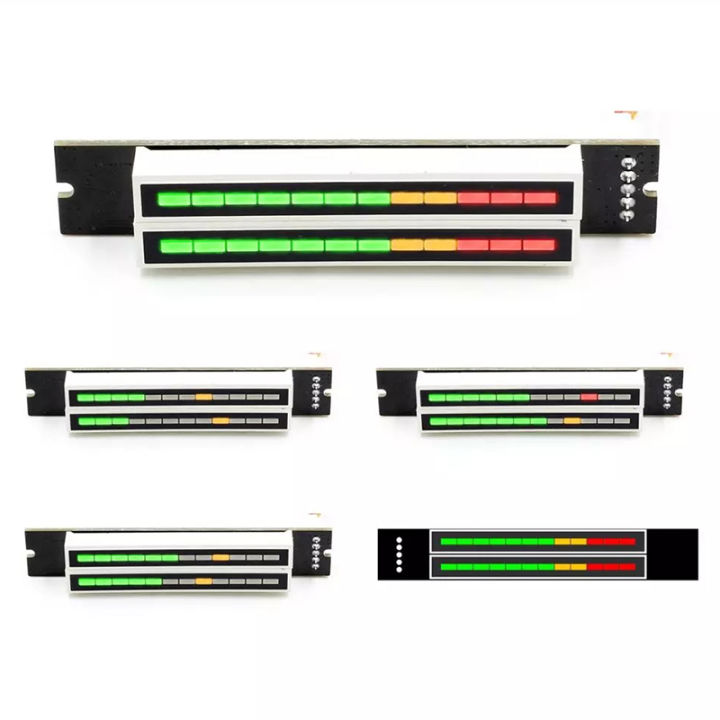 vu-meter-stereo-amplifier-board-พร้อม-agc-mode-mini-dual-12-bit-led-music-level-indicator-ปรับความเร็วแสงได้