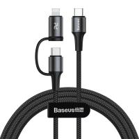 Baseus 2in1 60W Type-C USB Cable Quick Charge Support Notebook Charger USB Cable Data Wire Transmission Fast Charging USB Cable