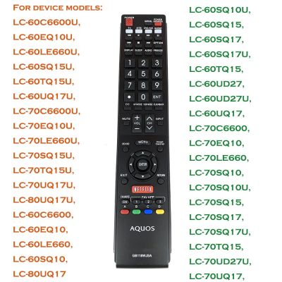 For Sharp LED TV Remote Control GB118WJSA with LC-60EQ10 LC-60EQ10U LC-60SQ10 LC-60SQ10U LC-60SQ15 LC-60SQ15U LC-60SQ17 LC-60C6600U, LC-60EQ10U, LC-60LE660U, LC-60SQ15U, LC-60TQ15U, LC-60UQ17U, LC-70C6600U, LC-70EQ10U, LC-70LE660U, LC-70SQ15U, LC-70TQ15U,