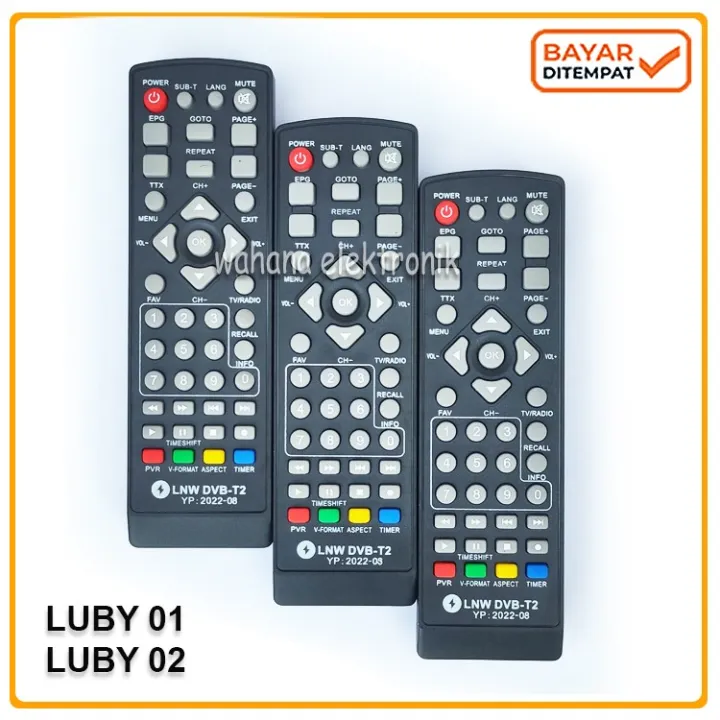 Remote STB Set Top Box Luby Remot Pengganti STB Luby 01 & Luby 02