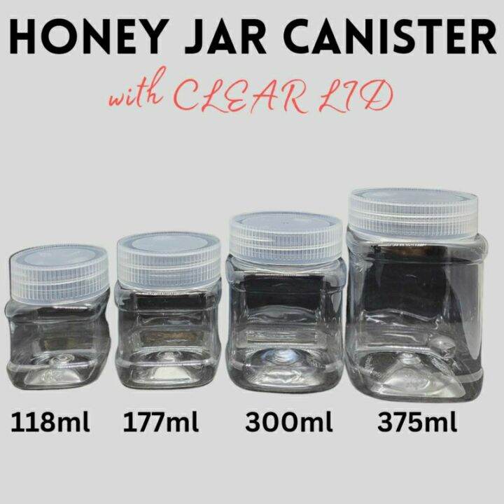 Plastic Jar with Lid Food Grade HONEY JAR CANISTER 5pcs and 10pcs