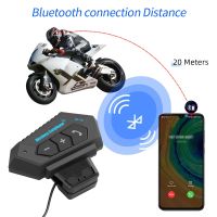 [MEESS] Helmet Headset Wireless Hands free Phone Kit Motorcycle Headset Motorcycle Bluetooth 4.2 Helmet Intercom Interphone Music Player