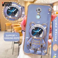 VRQR เคสเชือกยาวสำหรับ Xiaomi 11 Lite 11 Lite 5G เคสโทรศัพท์น่ารัก3D นักบินอวกาศดาวแผ่นยางกันลื่น2023ใหม่