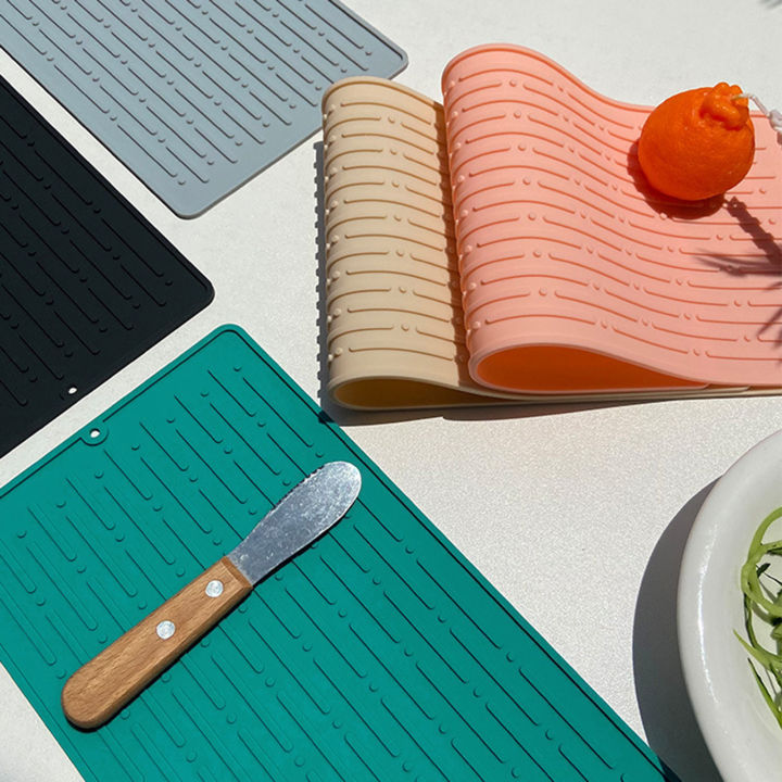 Silicone Multifunction Drying Mat Kitchen Non-Slip Dish Drain Pad