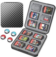 ▥❁ HEYSTOP Game Card Case For Nintendo Switch GamesProtective Shell Switch Storage Bag with 4 Joy Con Thumb Gaps