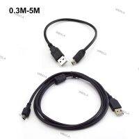 0.3M 5M Usb Male To Mini 5P Usb Power Charging Data Cable Charger Line T Port Connectors For Extend Car Dvr Digital Camera Wire WB6LA