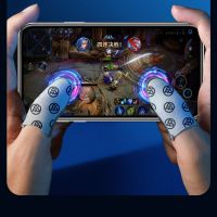 DVFDA ถุงมือบางน้ำหนักเบาสำหรับแข่งขันเกม Esports ปลายนิ้วกันเหงื่อถุงมือนิ้วหัวแม่มือไม่ลื่นถุงมือหน้าจอสัมผัสถุงมือแบบเปิดครึ่งนิ้วเล่นเกม