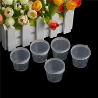 25/100Pcs 25ml Disposable Transparent Food Small Sauce Containers Package Box amp;Lid Portable Plastic Cups Transparent