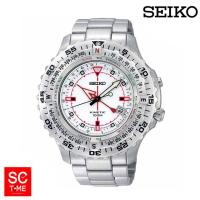 SC Time Online SEIKO Kinetic Conceptual Multifunction Pilots Watch Silver Stainless Strap รุ่น SKA421P1