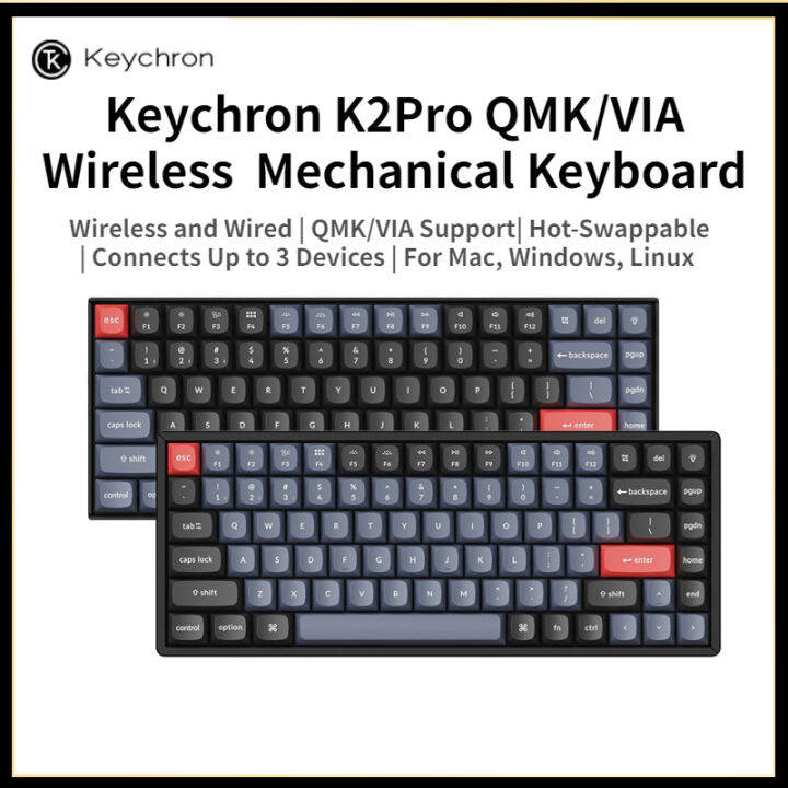 Original Keychron K2 Pro Mechanical Keyboard hot Swappable QMK/VIA