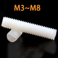 100/50pcs M3 M4 M5 M6 M8 White Sleeve Nylon Screw Bolts Plastic Plug Expansion Tube Anchors Set Grub Screw Plastic Thread Flat