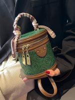 ﹍▥  High-end texture small bag womens spring and summer 2023 new niche design Messenger bag explosive models ladies portable bucket bag