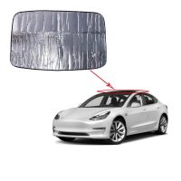 Car Summer Sun Protection Heat Insulation Aluminum Foil Sunshade Suction Cup Fixing Special Windshield for Tesla Model3 T3EF