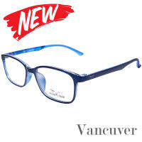 Vancuver กรอบแว่นตา สำหรับตัดเลนส์ แว่นสายตา แว่นตา รุ่น 3212 C-4 สีน้ำเงิน ทรงเหลี่ยม ขาข้อต่อ วัสดุพลาสติกพีซีเกรดเอ เบา เหนียว ไม่แตกหัก