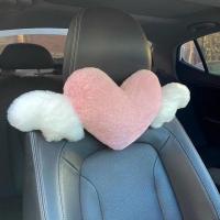 Heart-Shaped Car Headrest Plush Love Neck Pillow Seat Accessories Cushion Decor Car Support Pillow Lumbar Back Universal R5H8 Seat Cushions