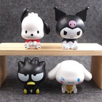 Santio ตุ๊กตาของเล่นสำหรับเด็ก,ตุ๊กตาซินนามอรอลจาก Hello Kitty Kuromi ของตกแต่งการ์ตูนแอ็กชันฟิกเกอร์เค้กแบบ DIY ตกแต่งของเล่นของขวัญสำหรับเด็ก