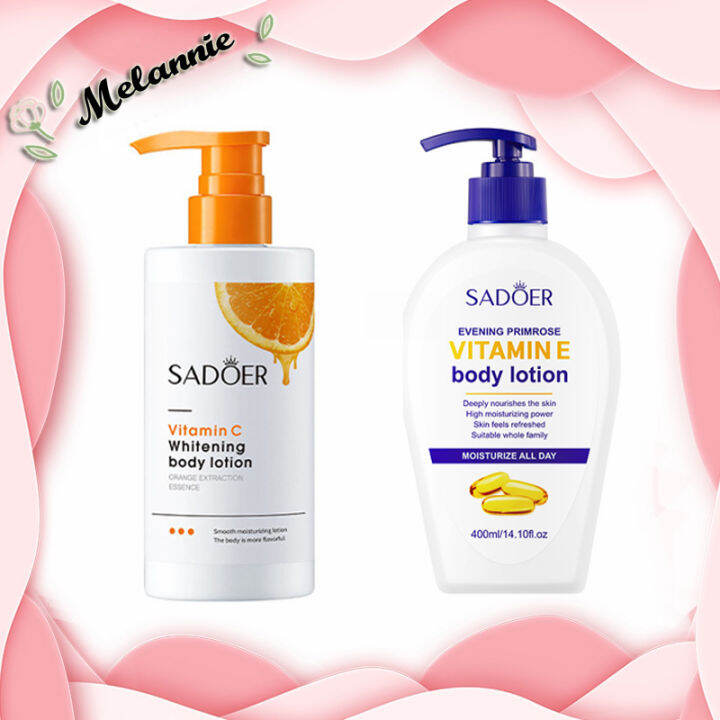 Melannie SADOER Purified Vitamin C Vitamin E Whitening Body Lotion