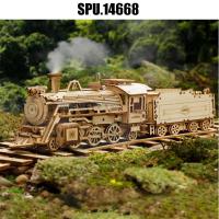 3d Wooden Puzzle Toys Steam Train Model Building Kits For Teens