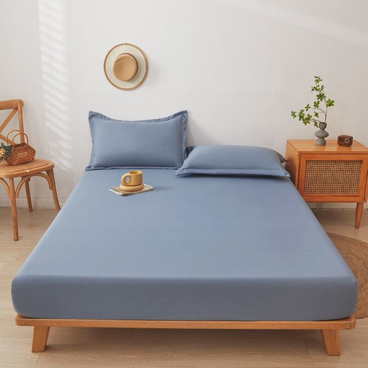 ที่คลุมเตียงยางยืดฝาครอบป้องกันกันฝุ่นปรับได้ผ้าปูที่นอนแบบเตียงเดี่ยวขนาดคิงไซส์1-2-1-5-1-8ม