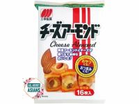 Sanko Cheese Almonds (16 pieces) ชีสหน้าอัลมอนด์ ขนมเซมเบ้หน้าชีสอัลมอนด์ญี่ปุ่น ตราซันโกะ ขนมญี่ปุ่น  ข้าวพองหน้าชีสอัลมอนด์ チーズアーモンド 60กรัม