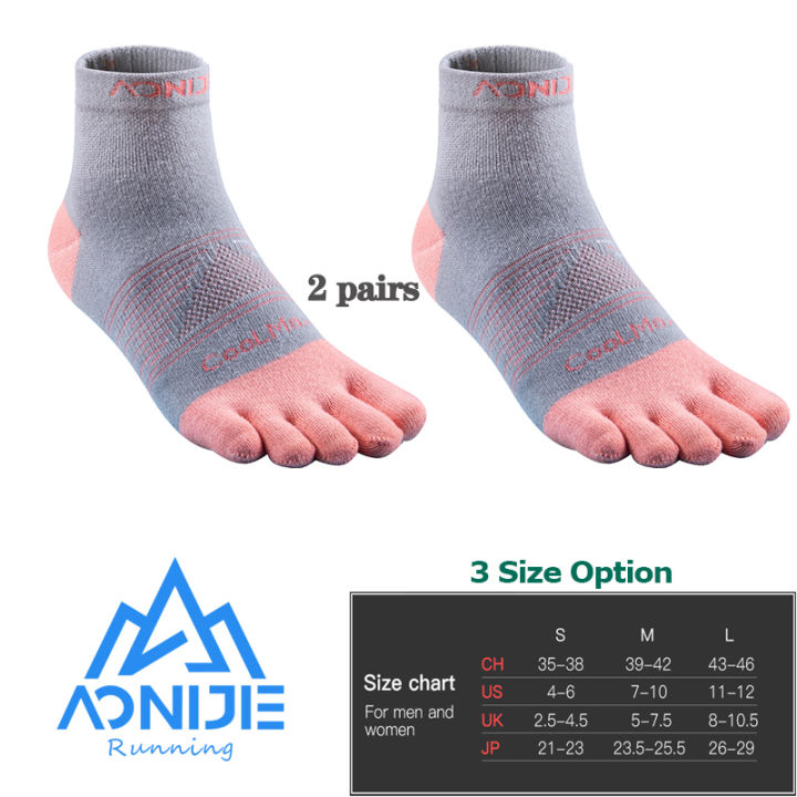 aonijie-e4806-2-pairs-toe-barefoo-socks-crew-five-fingers-ultra-cycling-running-soccer-basketball-sports-yoga-men-women-marathon