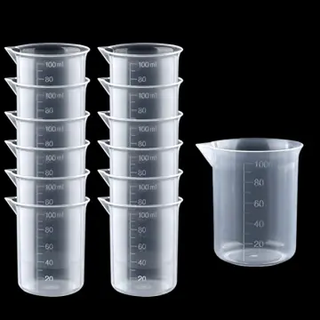 Liquid Measurement Volumetric Measuring 20Pcs Disposable Clear Cup