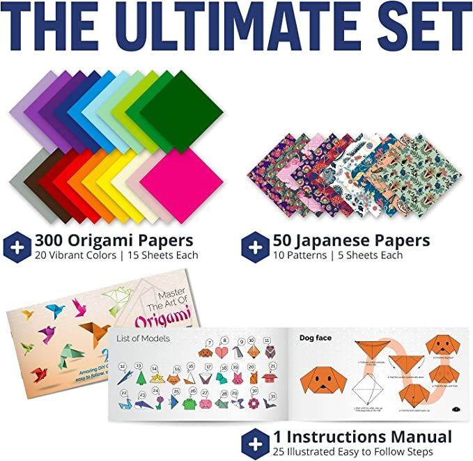 Origami Paper 350 Origami Paper Kit Set Includes 300 Sheets 20