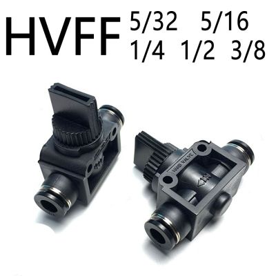 British Pneumatic Quick Coupling Hand Valve Switch HVFF Valve PU Air Pipe 5/32 1/4 5/16 3/8 1/2 inch Hose Connector Pipe Fittings Accessories