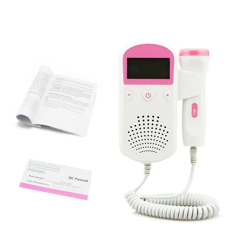 Fetal Doppler Ultrasound Baby Heartbeat Detector Home Pregnant Doppler Baby  Heart Rate Monitor Pocket Doppler 2.5MHz