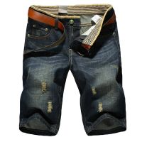 【YD】 Fashion Brand Cotton Men Short Jeans Mens Boardshorts Shorts s Ripped Size 28-36