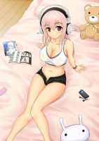 โปสเตอร์อนิเมะเกม Super Sonico สุดเซ็กซี่ลายผ้าใบศิลปะติดผนังโปสเตอร์อนิเมะสไตล์นอร์ดิก Sonicomi ตกแต่งบ้านคาวาอี้ตกแต่งห้องของขวัญตกแต่ง