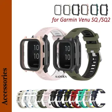 9H Tempered Glass+PC Case for Garmin Venu SQ 2 Watch Protection Case on for  Garmin sq 2 SQ2 Music Protective Cover Accessories