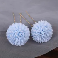 2pcs Hairpins Flower Hair Clips Chinese Wedding Hanfu Hair Accessories Female Vintage U-shaped Alloy Side Pins Jewelry For Women Haberdashery