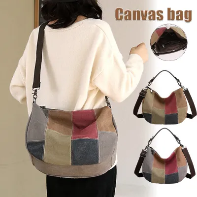 Stylish Shoulder Bag For Ladies Ladies Large Capacity Handbag Womens Messenger Bag Canvas Shoulder Bag For Ladies Large Capacity Shoulder Bag