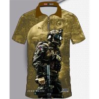 TACTICAL BROWN LEAF TACTICAL POLO SHIRT